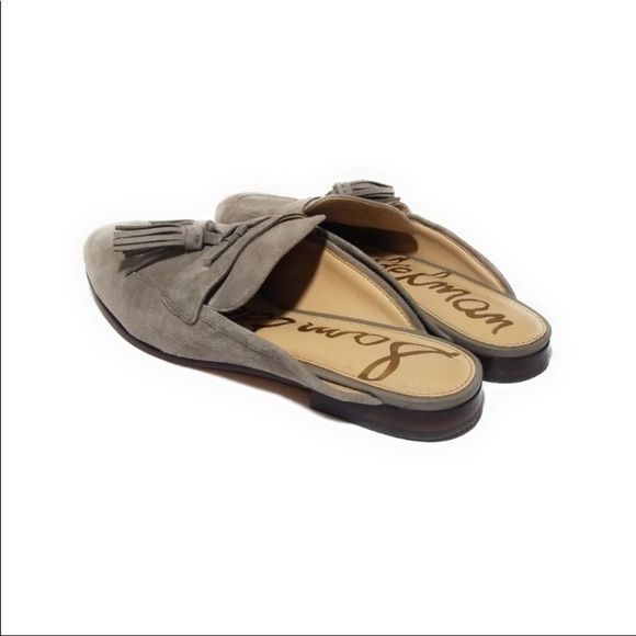 Sam Edelman Shoes - Sam Edelman Grey Suede Leather Paris Mule slide  6